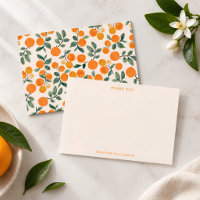 Orange Citrus Watercolor Chic Summer Personalised