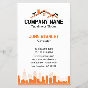 Orange Cityscape Home Builder Flyer