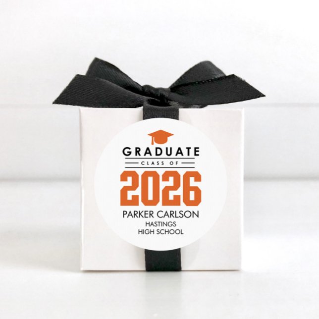 Orange Class of 2026 Graduation Sticker (Creator Uploaded)