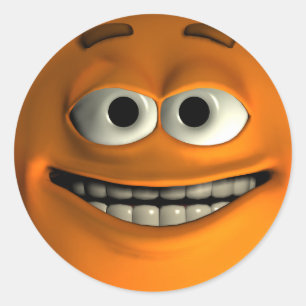 Orange Classic Round Sticker