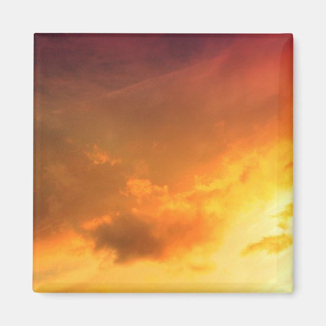 Orange Clouds Magnet (Front)