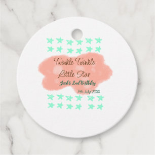 Orange clouds twinkle twinkle little stars green  favour tags