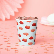 Orange clouds with watercolor