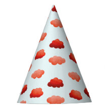 Orange clouds with watercolor