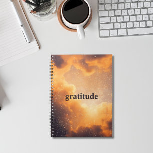 Orange Cloudy Aesthetic Gratitude Journal
