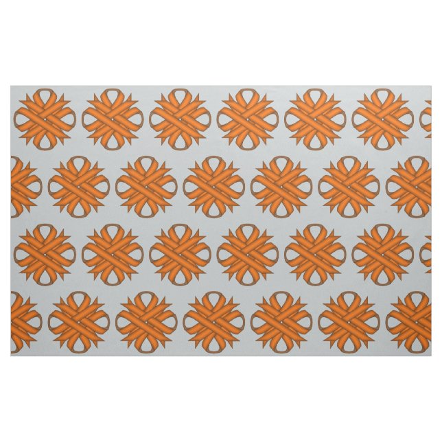 Orange Clover Ribbon by Kenneth Yoncich Fabric (Fat Quarter)