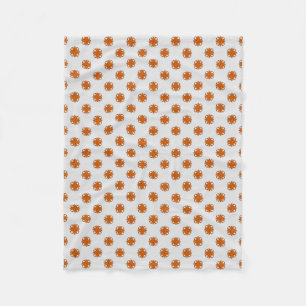 Orange Clover Ribbon by Kenneth Yoncich Fleece Blanket