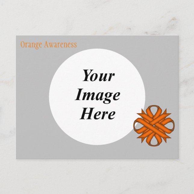 Orange Clover Ribbon Template by Kenneth Yoncich Postcard (Front)