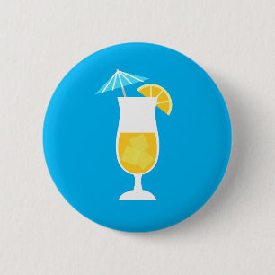 Orange Cocktail 6 Cm Round Badge