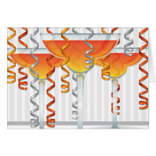 Orange  cocktail and ribbon