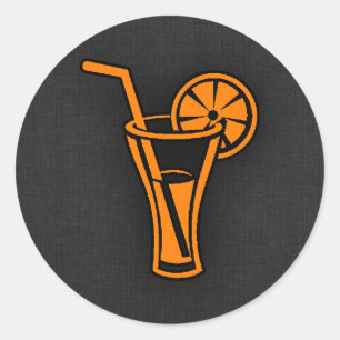 Orange Cocktail Classic Round Sticker