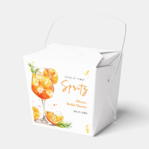 Orange Cocktail Love at First Spritz Bridal Shower Favour Box