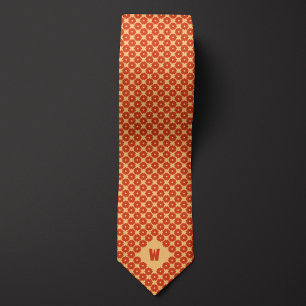 Orange Cog Casual Tie