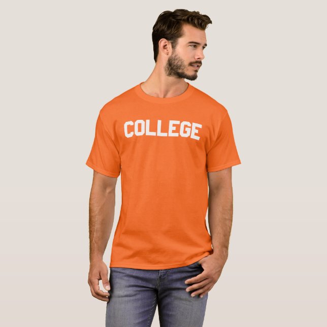 Orange College T-Shirt (Front Full)