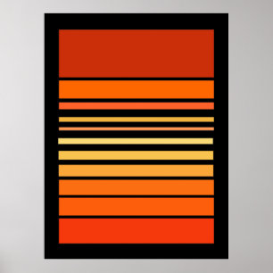 Orange Color Lines Palette  Poster