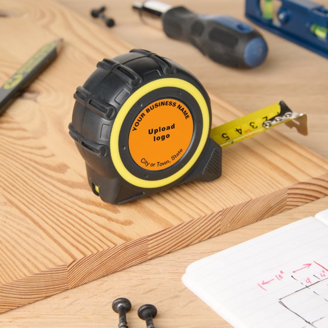 Orange Colour Business Brand on Tape Measure 1 (Woodwork)