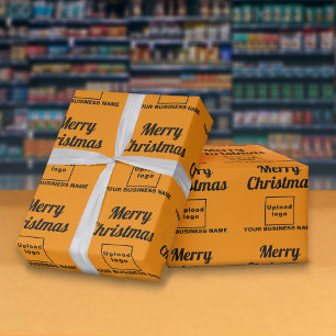 Orange Colour Business Christmas Wrapping Pape Wrapping Paper