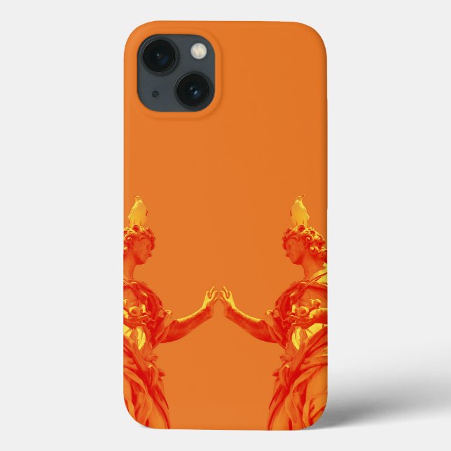 Orange colour digital art with sculptures Case-Mate iPhone case (Back)