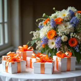 Orange Colour #EF8747 Satin Ribbon