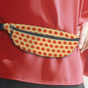 Orange Colour Rose Flower Seamless on Fanny Pack