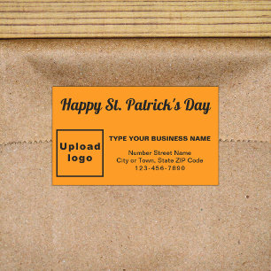 Orange Colour Saint Patrick Business Rectangular Sticker