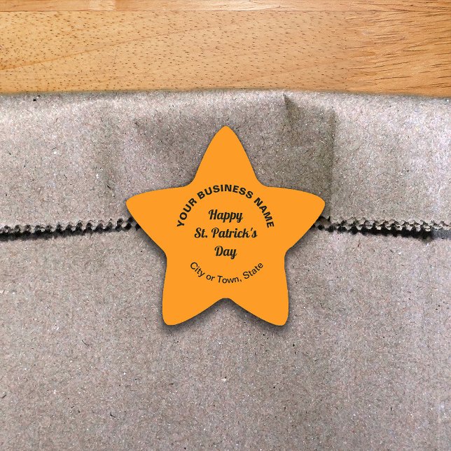 Orange Colour Saint Patrick Business Star Sticker (Creator Uploaded)