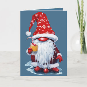 Orange-Coloured Citrus-Juice Skaal to the Snowy-S Holiday Card