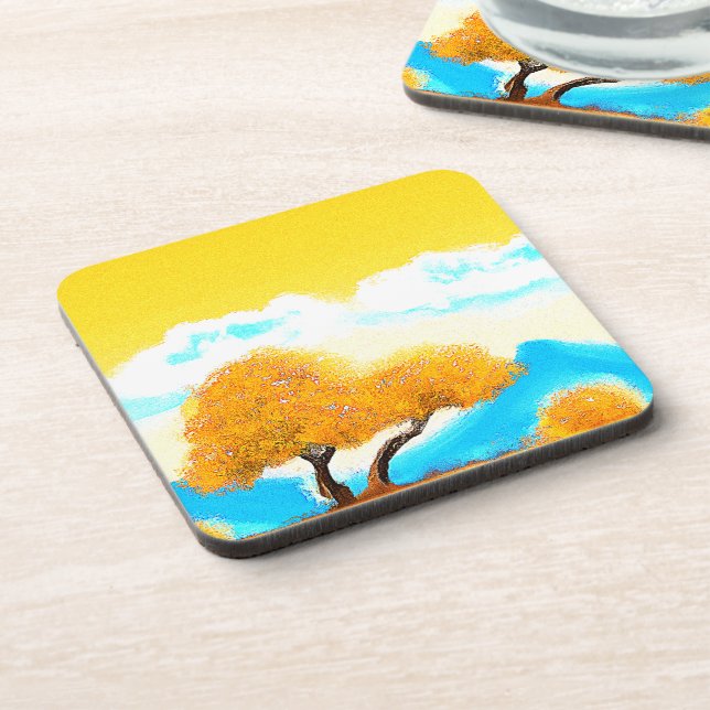 "Orange Coloured Nature" Cute Photo. Buy Now Coaster (Left Side)