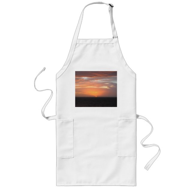 Orange Coloured Sky Long Apron (Front)