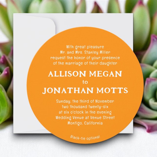 Orange Colourful Contemporary Wedding Invitation (Creator Uploaded)