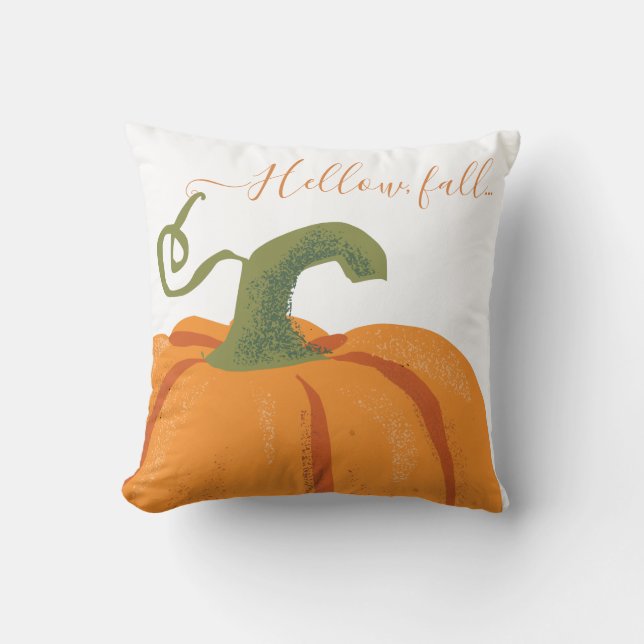 Orange Colourful Pumpkin Thanksgiving Round Pillow (Front)
