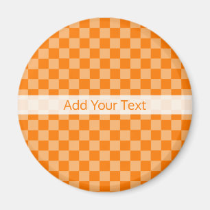 Orange Combination Checkerboard by Shirley Taylor Magnet