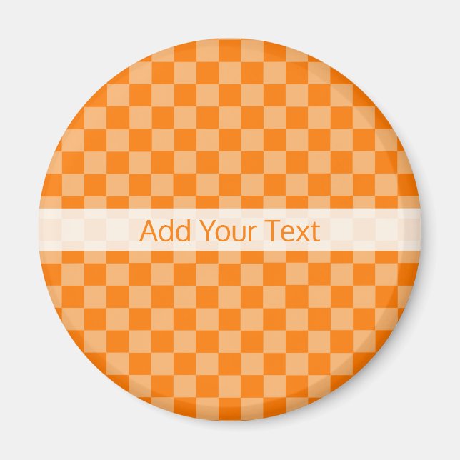 Orange Combination Checkerboard by Shirley Taylor Magnet (Front)