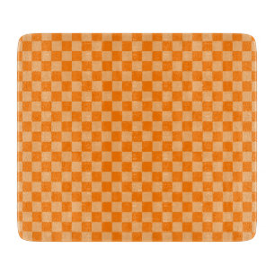 Orange Combination Chequerboard by Shirley Taylor Cutting Board
