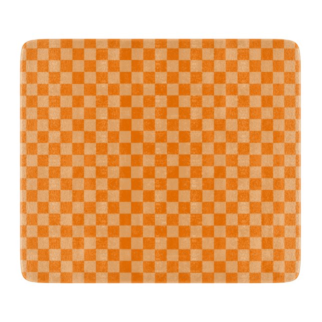 Orange Combination Chequerboard by Shirley Taylor Cutting Board (Front)