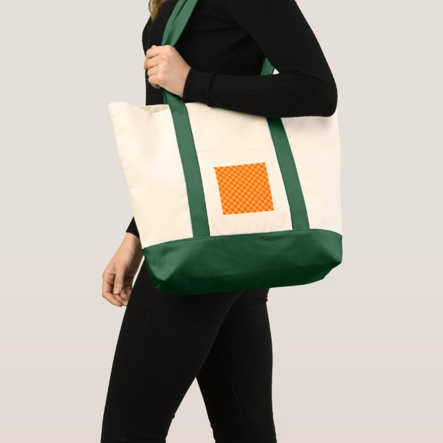 Orange Combination  Chequerboard by ShirleyTaylor  Tote Bag (Front (Product))