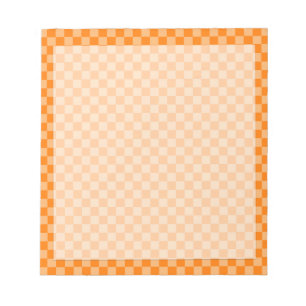 Orange Combination Classic Chequerboard Notepad