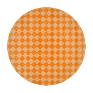Orange Combination Diamond Pattern by STaylor Cutting Board