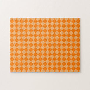Orange Combination Diamond Pattern by STaylor Jigsaw Puzzle