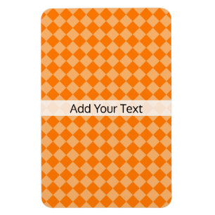 Orange Combination Diamond Pattern by STaylor Magnet