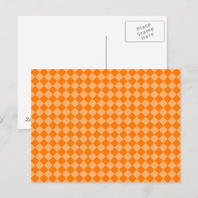 Orange Combination Diamond Pattern by STaylor Postcard (Front/Back)