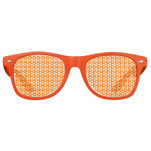 Orange Combination Diamond Pattern by STaylor Retro Sunglasses
