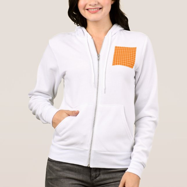 Orange Combination Diamond Pattern STaylor Hoodie (Front)