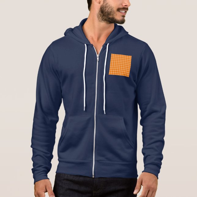 Orange Combination Diamond Pattern STaylor Hoodie (Front)