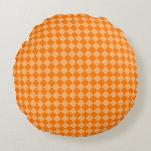 Orange Combination Diamond Pattern STaylor Round Cushion