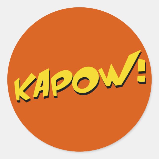 Orange Comic Sticker Sheet (Front)