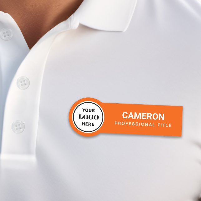 Orange Company Logo Name Tag (Creator Uploaded)