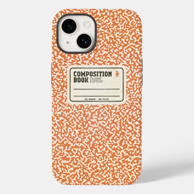 Orange Composition Notebook Case-Mate iPhone Case (Back)