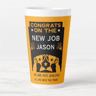 Orange Congratulations On The New Job Latte Mug