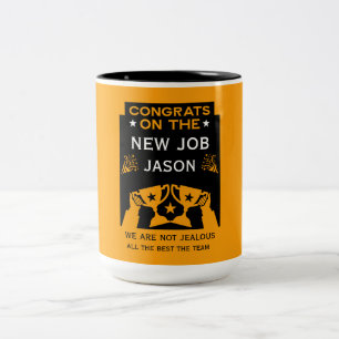 Orange Congratulations On The New Job Two-Tone Coffee Mug